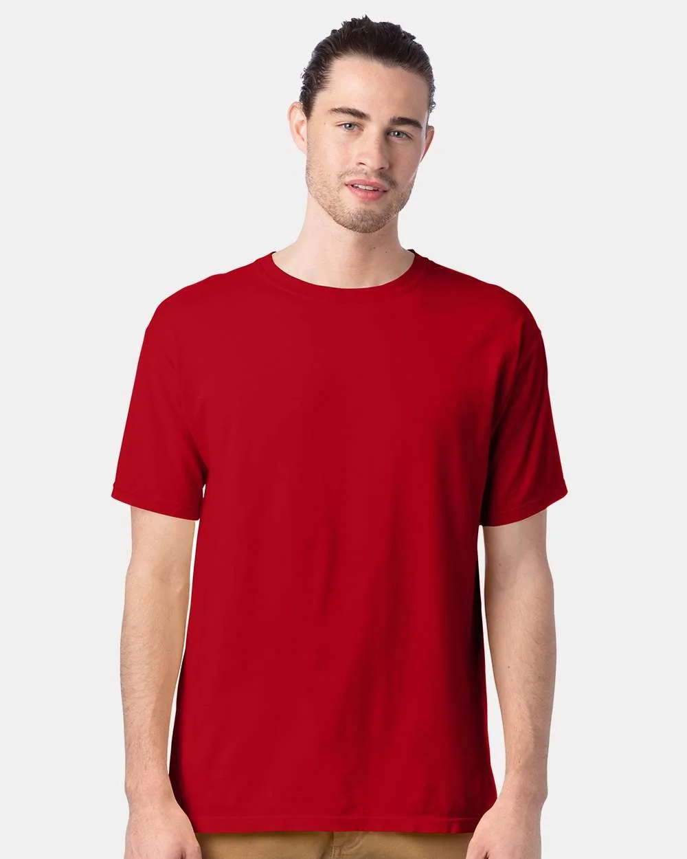 ComfortWash_by_Hanes_GDH100_Athletic_Red_Front_High_Model.jpg