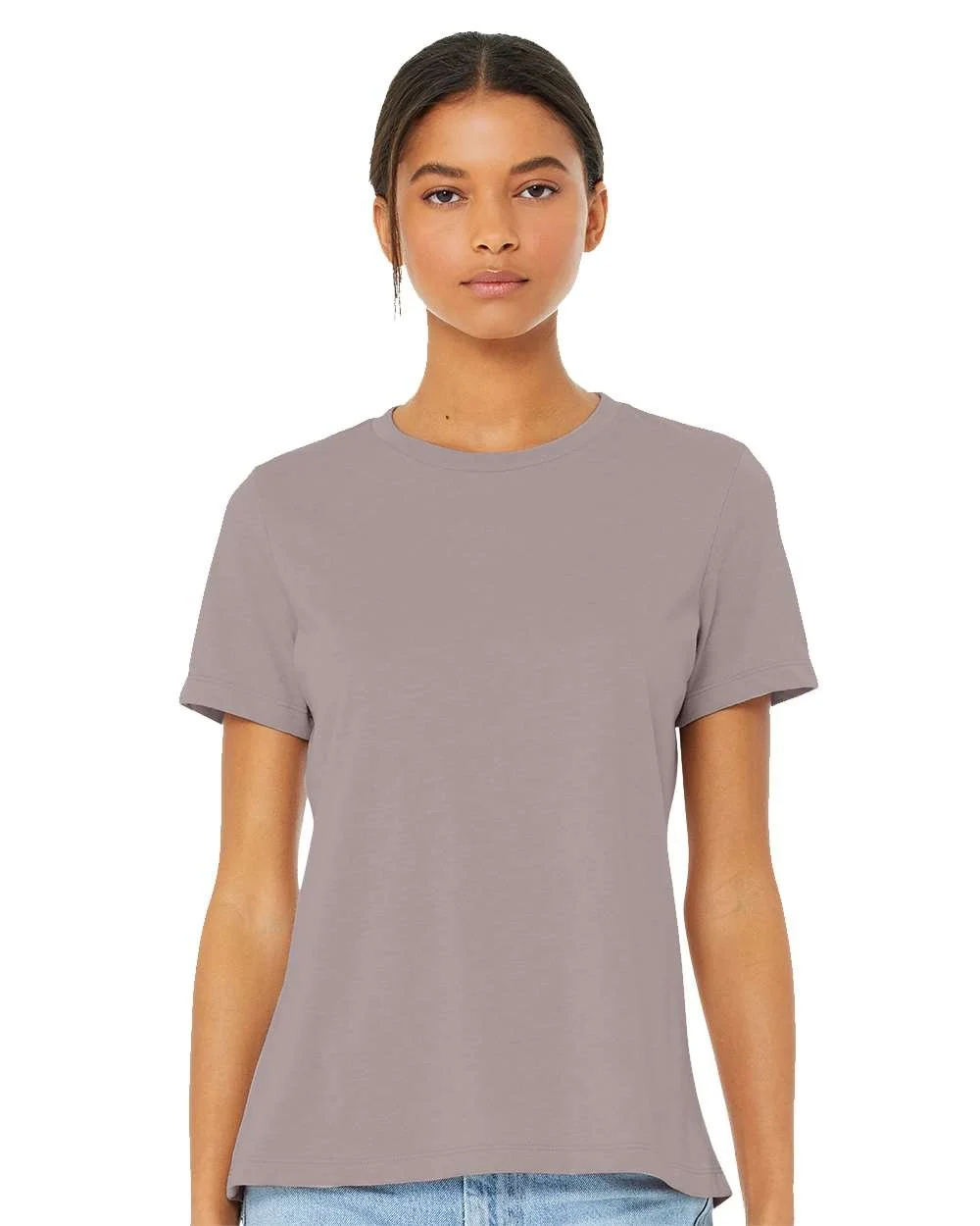 BELLA_+_CANVAS_6400CVC_Heather_Pink_Gravel_Front_High_Model.jpg