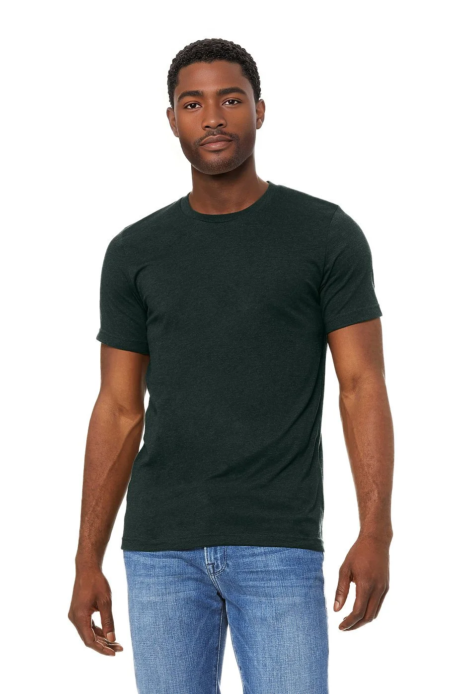 BELLA_+_CANVAS_3001CVC_Heather Emerald_Front_High_Model.jpg