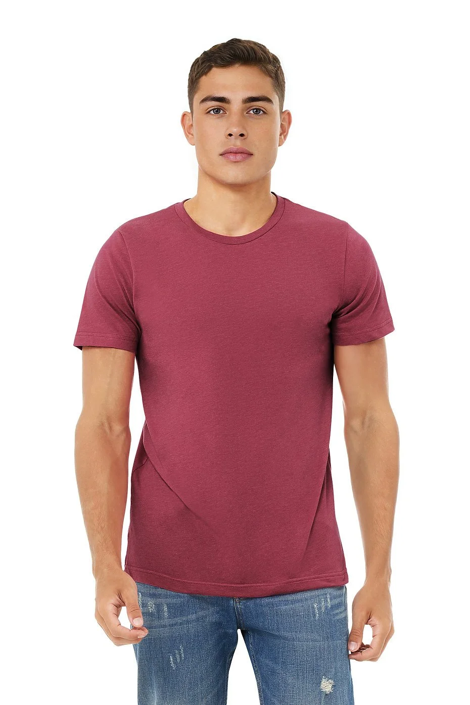 BELLA_+_CANVAS_3001CVC_Heather Raspberry_Front_High_Model.jpg