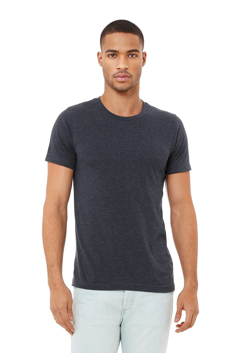BELLA_+_CANVAS_3001CVC_Heather Navy_Front_High_Model.jpg