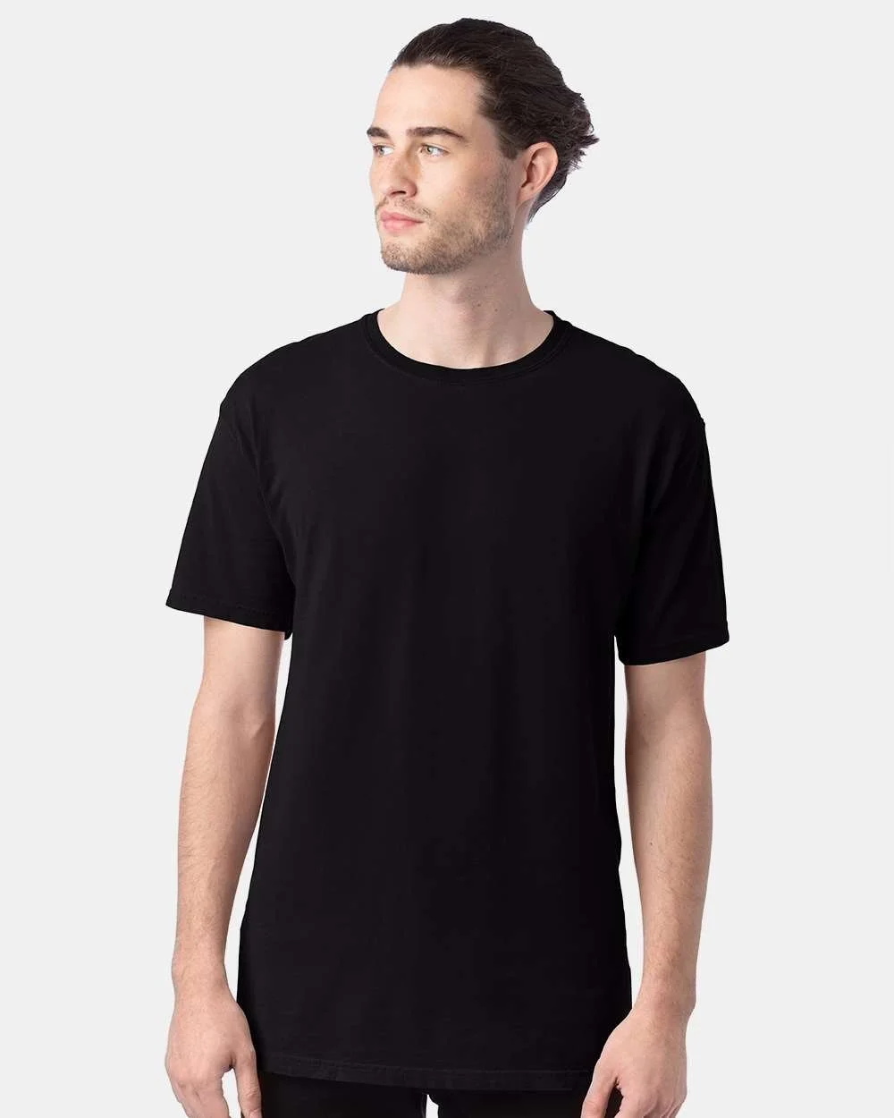 ComfortWash_by_Hanes_GDH100_Black_Front_High_Model.jpg