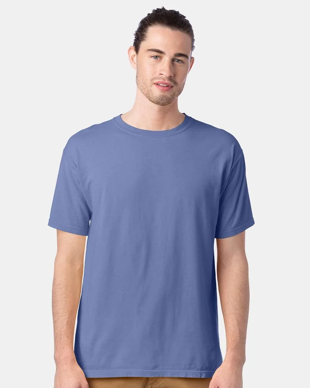 ComfortWash_by_Hanes_GDH100_Frontier_Blue_Front_High_Model.jpg