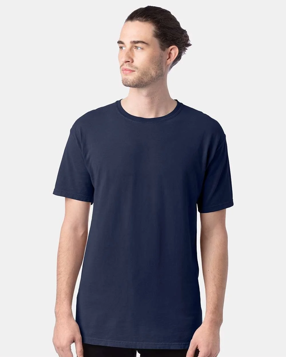 ComfortWash_by_Hanes_GDH100_Navy_Front_High_Model.jpg