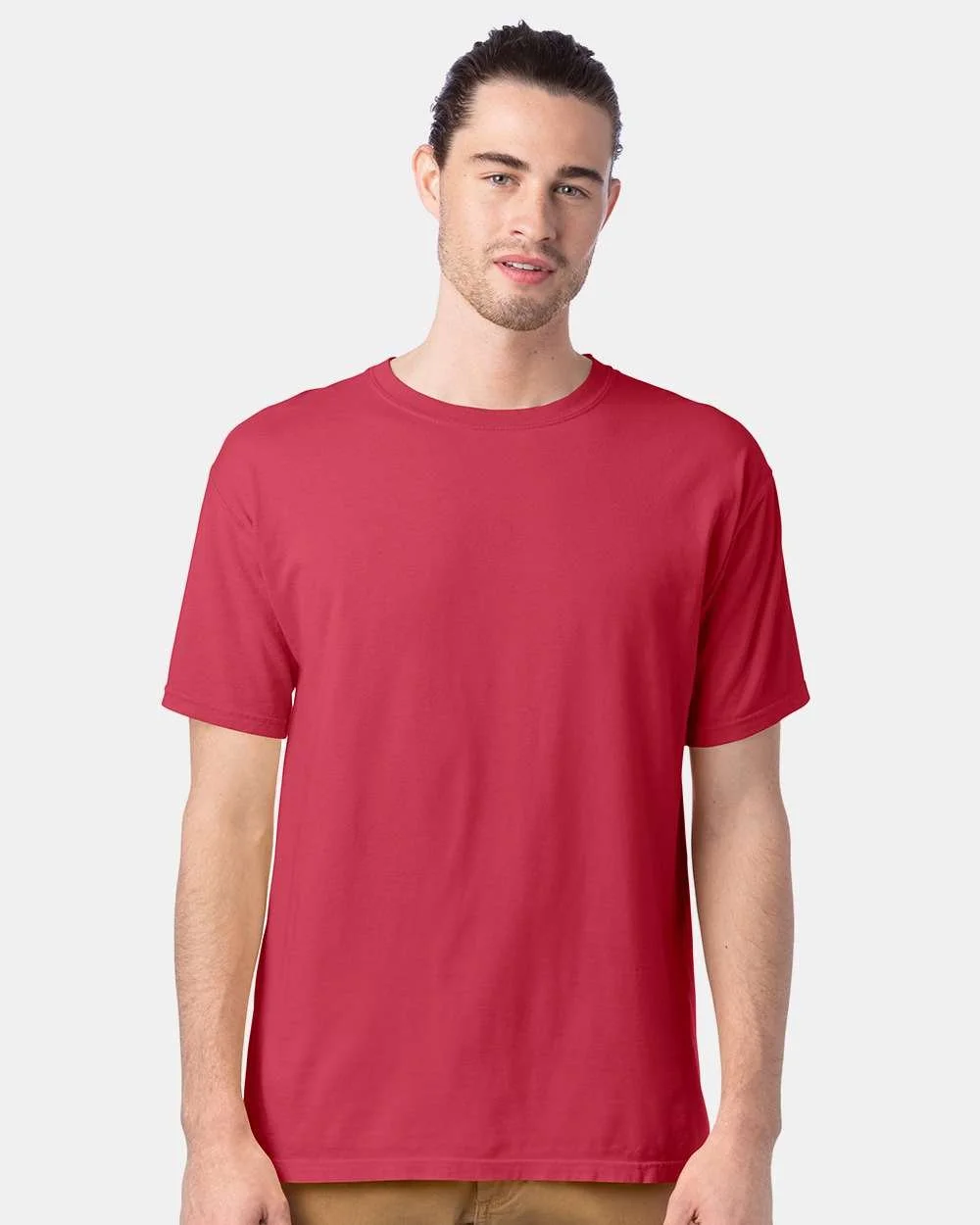 ComfortWash_by_Hanes_GDH100_Crimson_Fall_Front_High_Model.jpg