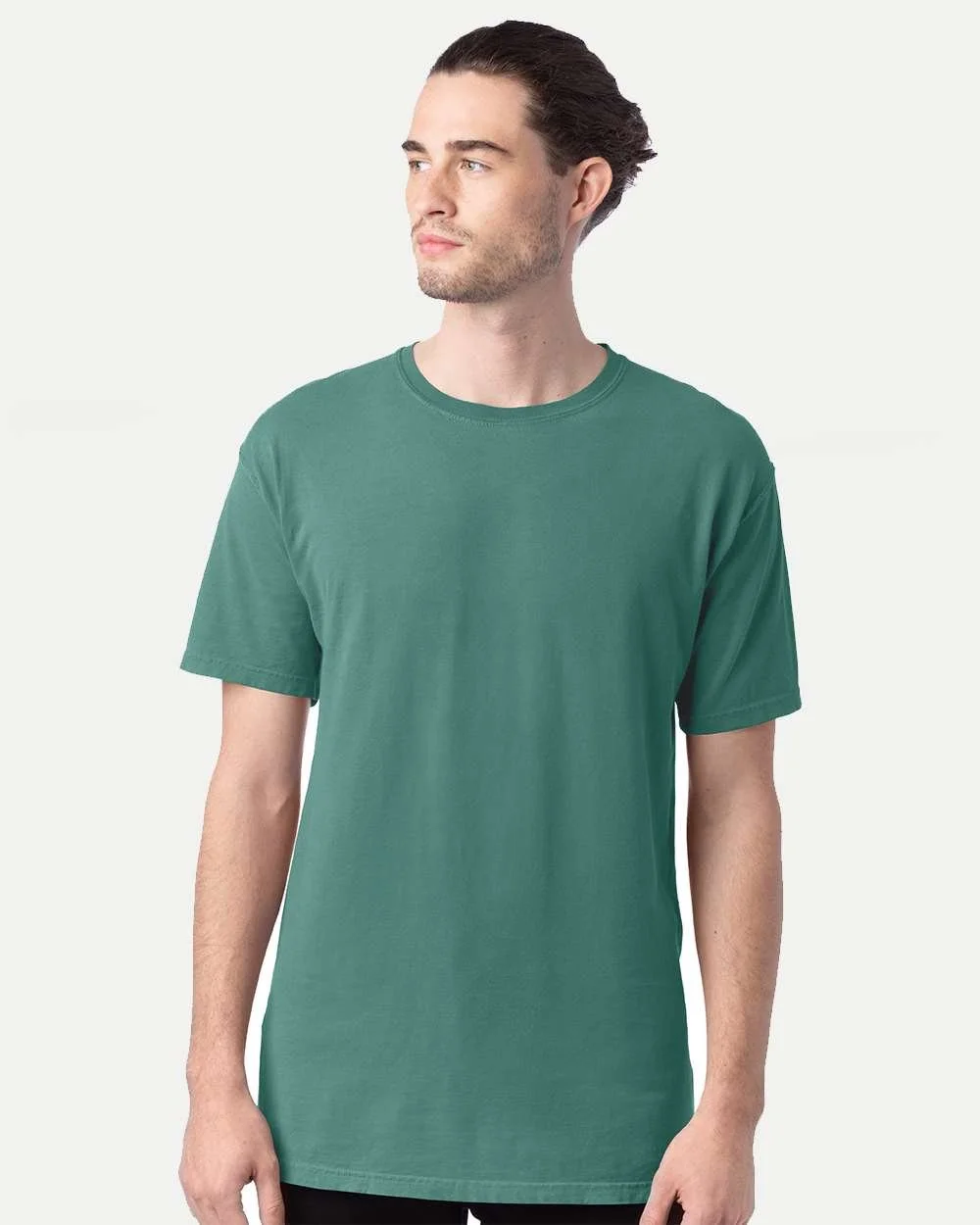 ComfortWash_by_Hanes_GDH100_Cactus_Front_High_Model.jpg