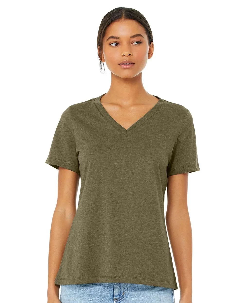 BELLA_+_CANVAS_6405CVC_Heather_Olive_Front_High_Model.jpg