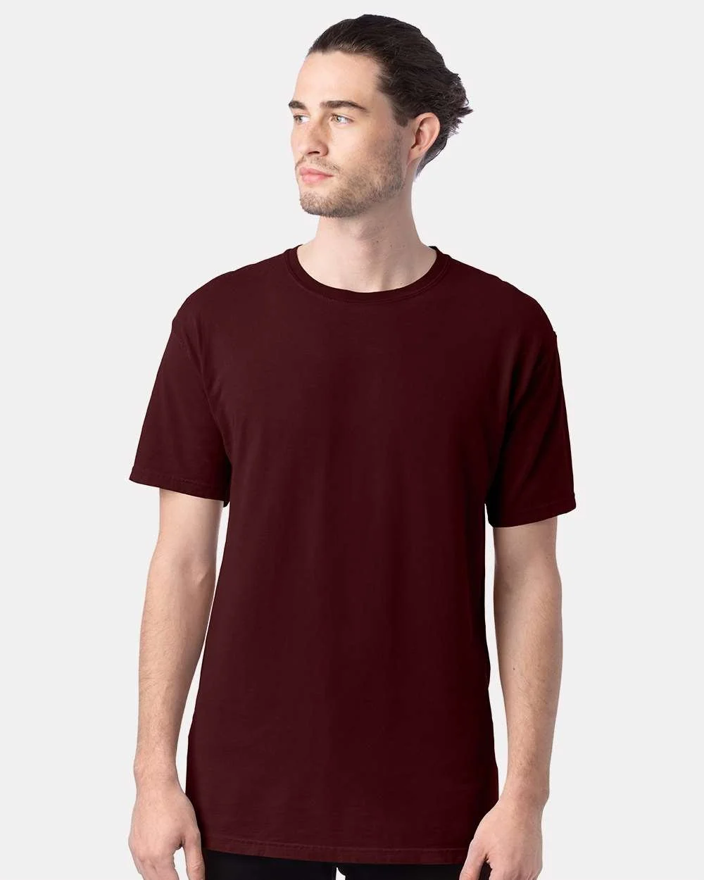 ComfortWash_by_Hanes_GDH100_Maroon_Front_High_Model.jpg