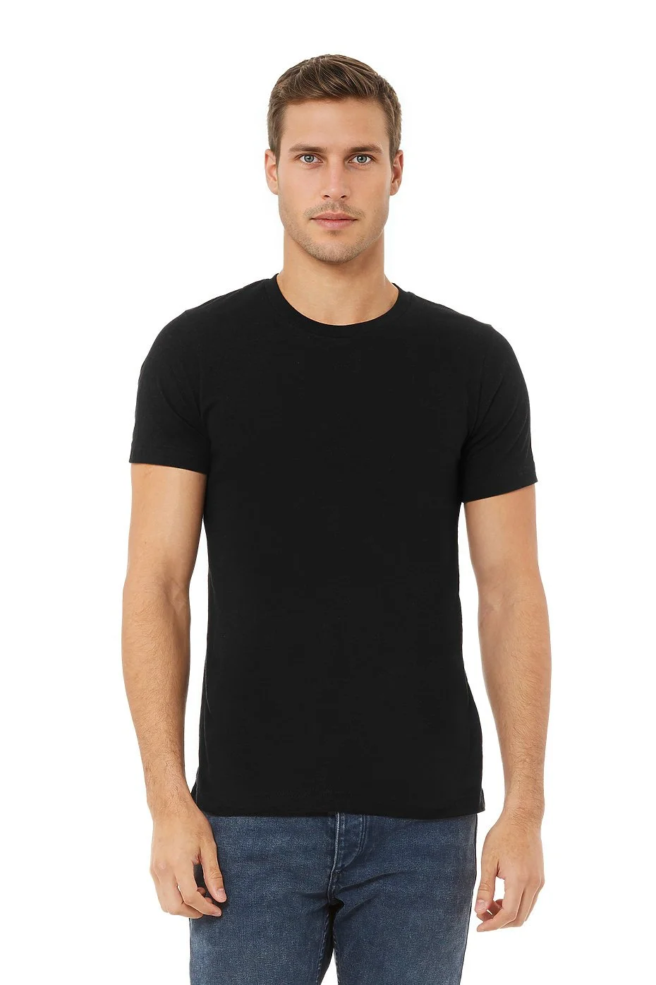 BELLA_+_CANVAS_3001CVC_Black Heather_Front_High_Model.jpg