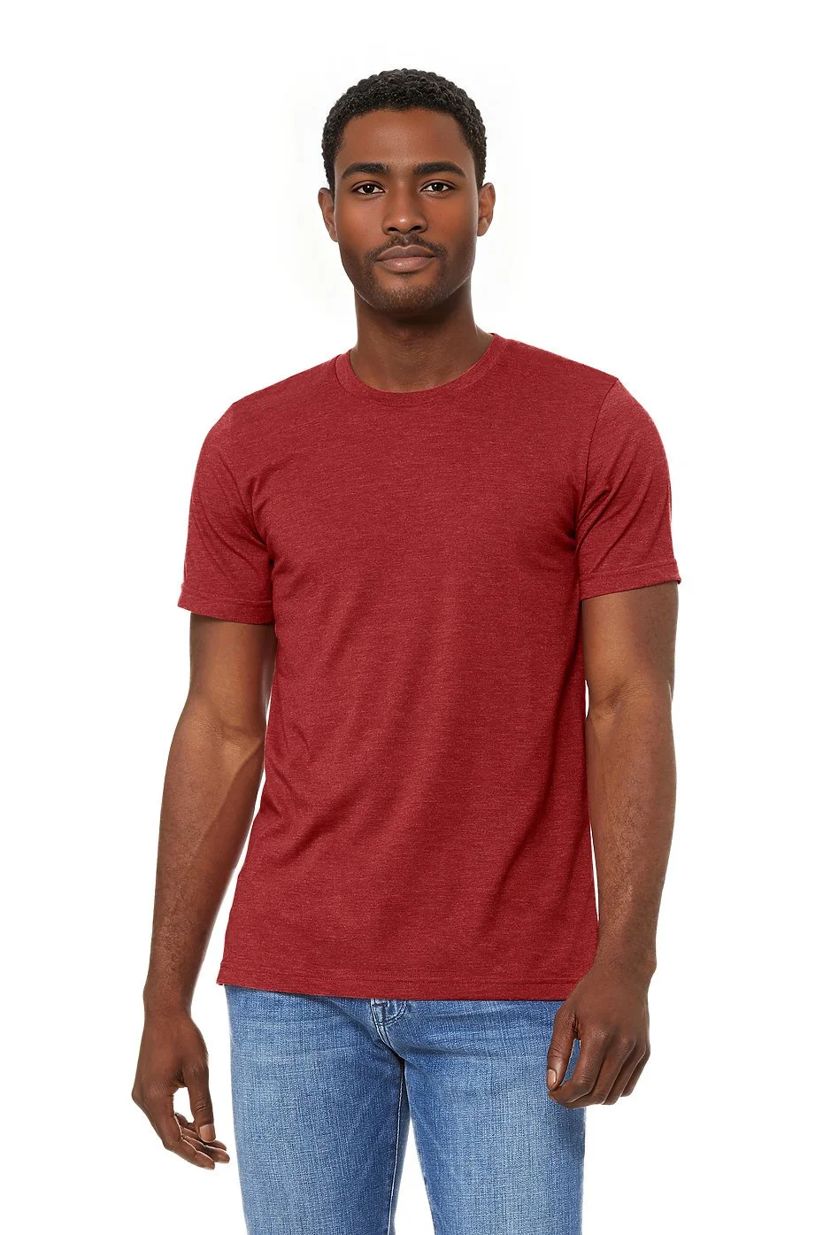 BELLA_+_CANVAS_3001CVC_Heather Canvas Red_Front_High_Model.jpg