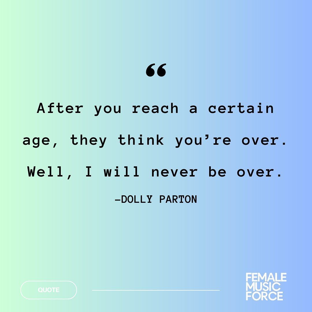 &lsquo;After you reach a certain age, they think you&rsquo;re over. Well, I will never be over, I&rsquo;ll be making records, if I have to sell them out of the trunk of my car, I have done that in my past and I&rsquo;d do it again.&rsquo;
-Dolly Part