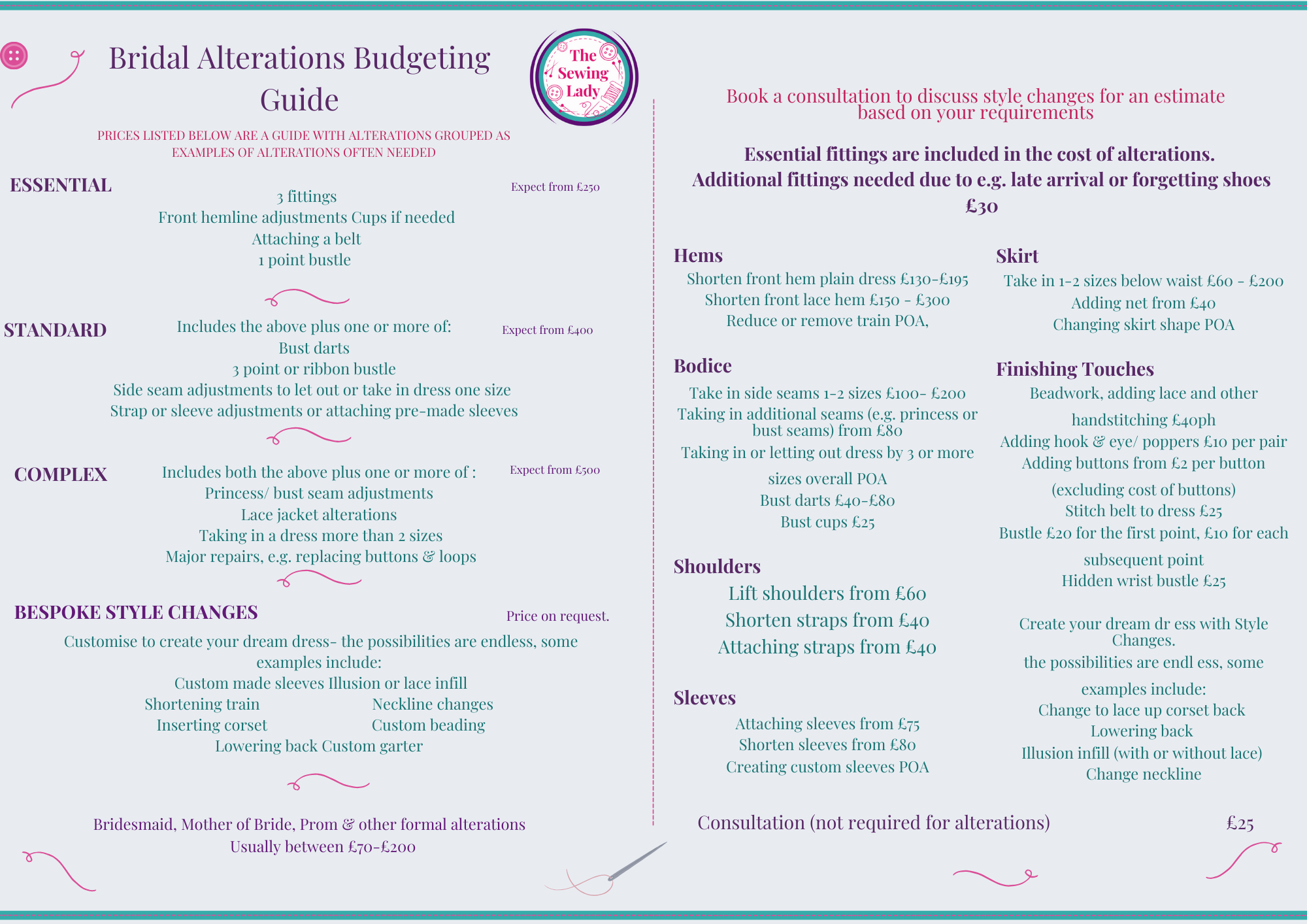 Alteration Prices How Much Does Hemming A Dress Cost Clothing