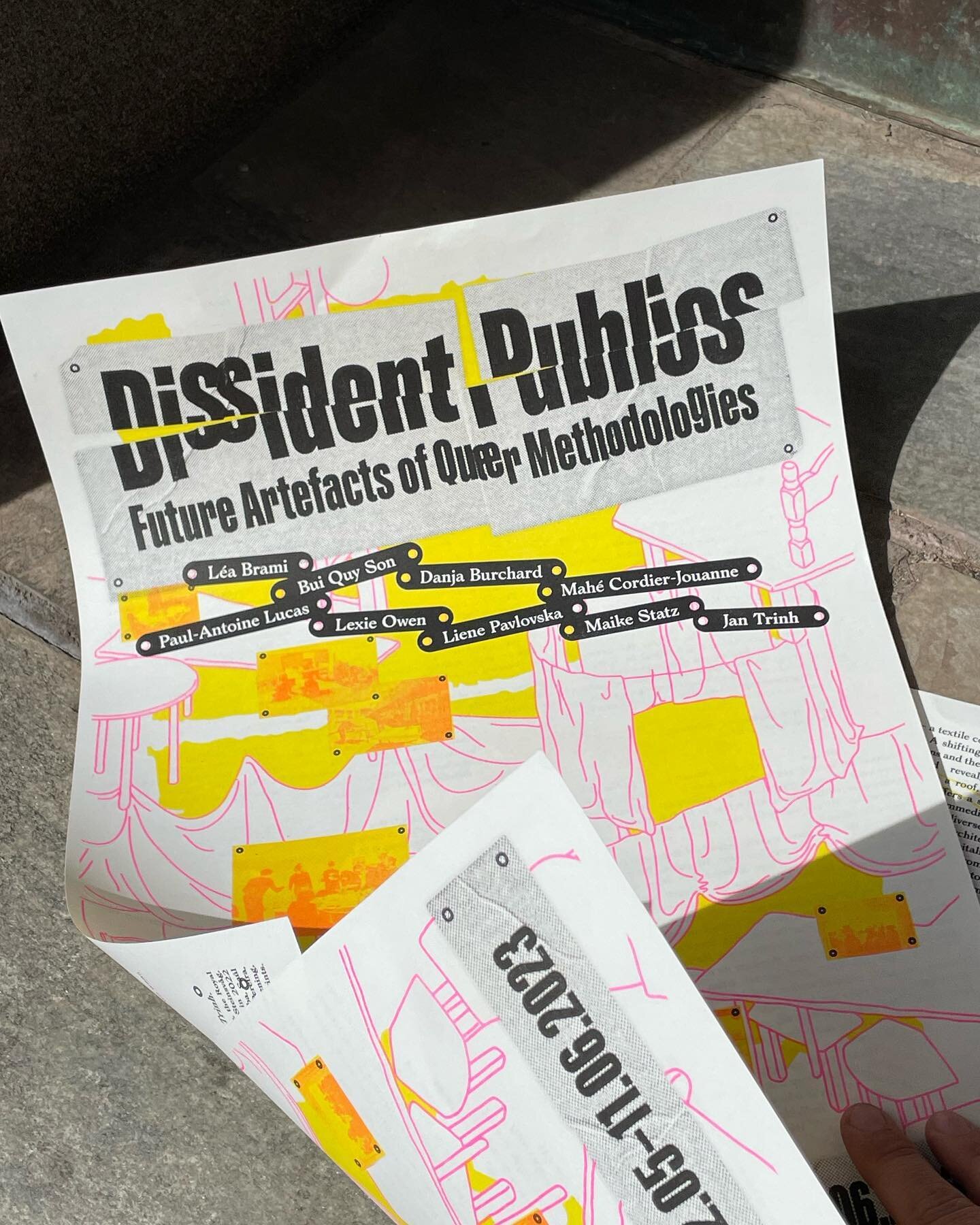 Lovely poster freshly printed in yellow, fluo pink and black for the collective exhibition &laquo;Dissident Publics&raquo; opening today at 6pm at @rom_for_kunst_og_arkitektur 

Come by to the opening this eve and get your own copy!

@exutoire_ @nogo