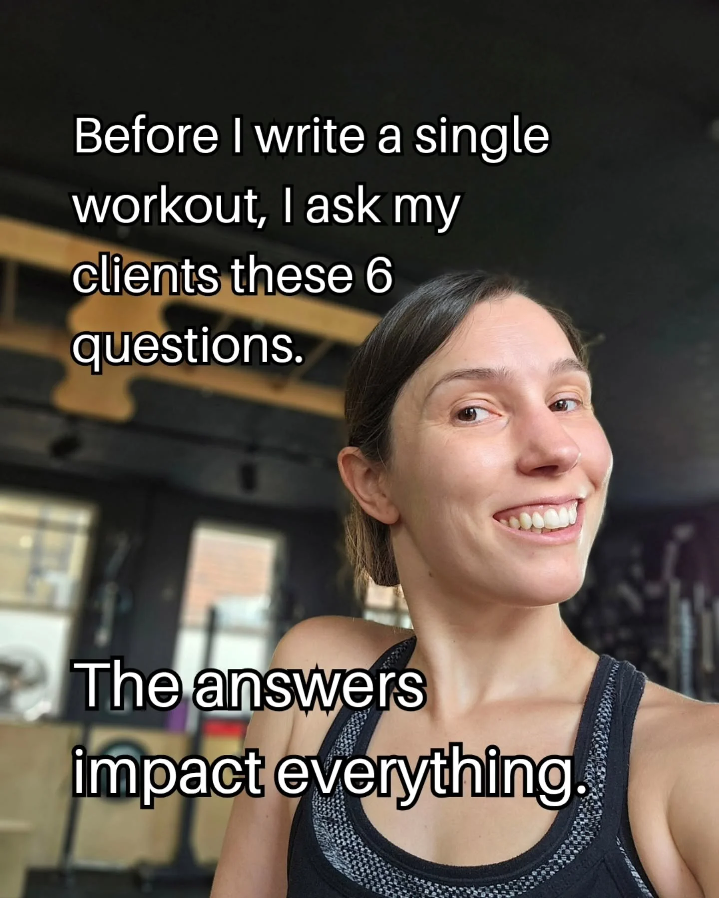 Before I write a single workout, I ask my clients these questions first 👆

"Get fit" isn't a real answer, and a generic plan built on generic goals never sticks.

I want to know what you're really trying to get back to. How you're sleeping