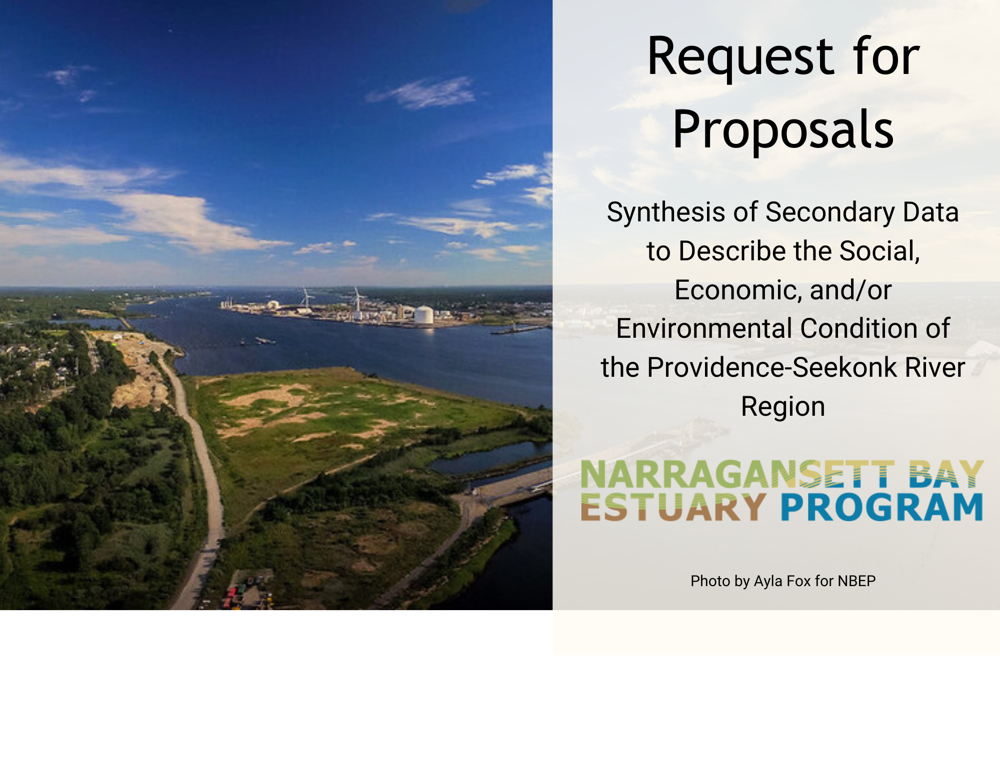 Funding Opportunity: Synthesis of Secondary Data to Describe the Social, Economic, and/or Environmental Condition of the Providence-Seekonk River Region