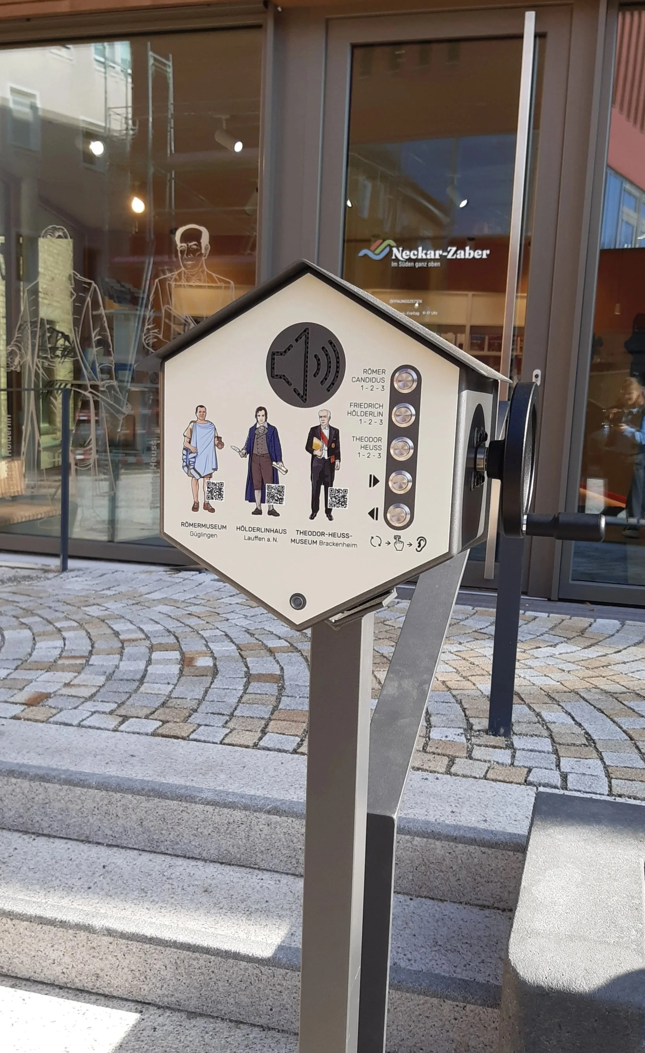 Outdoor Info-Stele, Infosäule,Interaktive Outdoor Hörstation, Audio-Station, Hörmodul Infostele