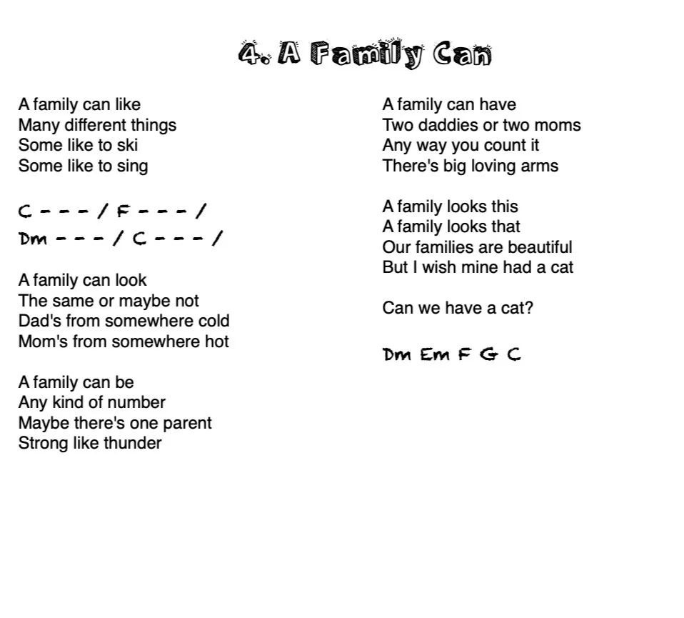 Noodle Loaf echo songs for kids chords and lyrics