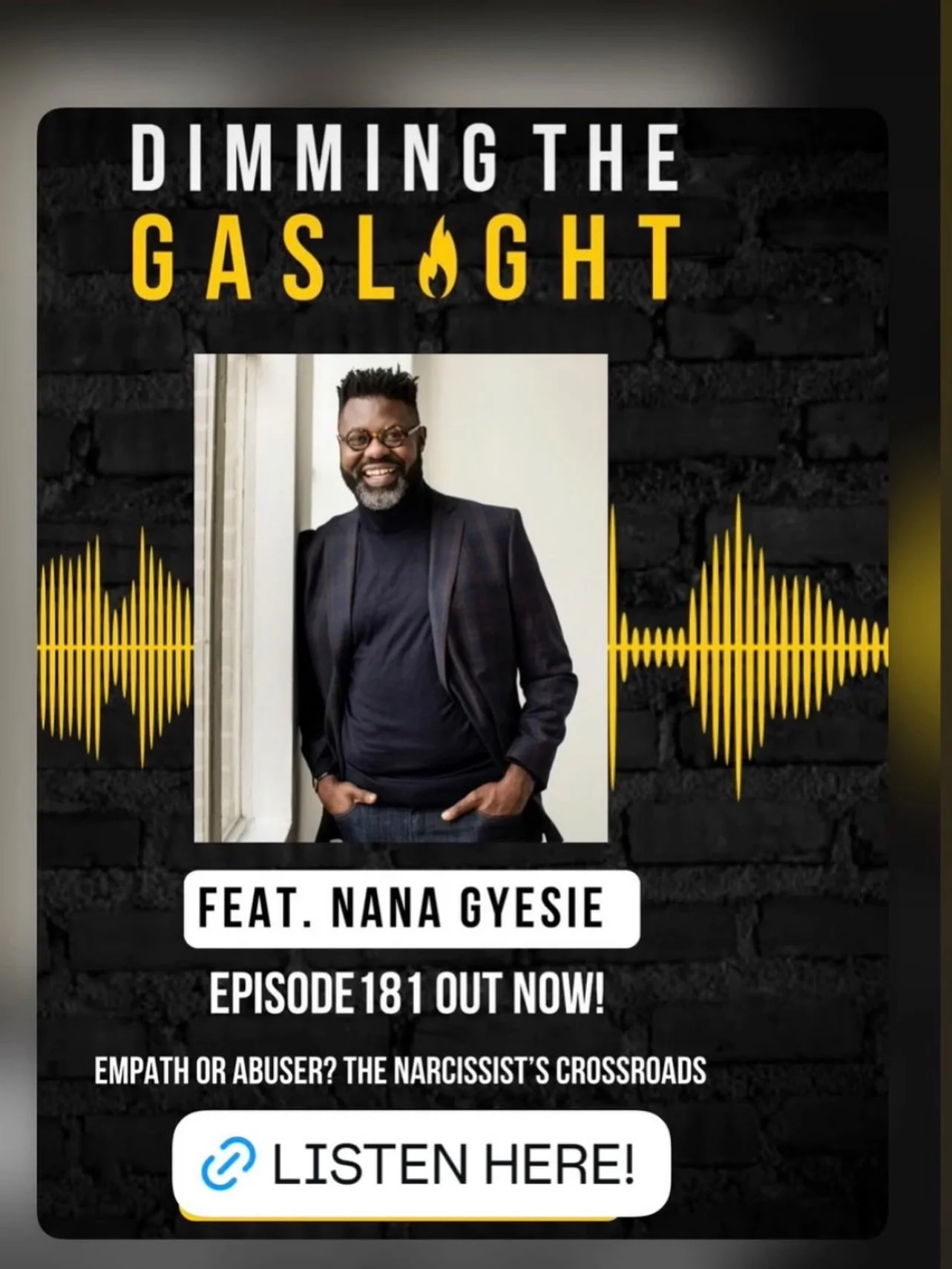 From my appearance on the @dimming_the_gaslight podcast talking about all things related to overcoming narcissistic abuse &bull; 

More here https://podcasts.apple.com/us/podcast/dimming-the-gaslight-our-healing-journey-from/id1602899691?i=1000756543