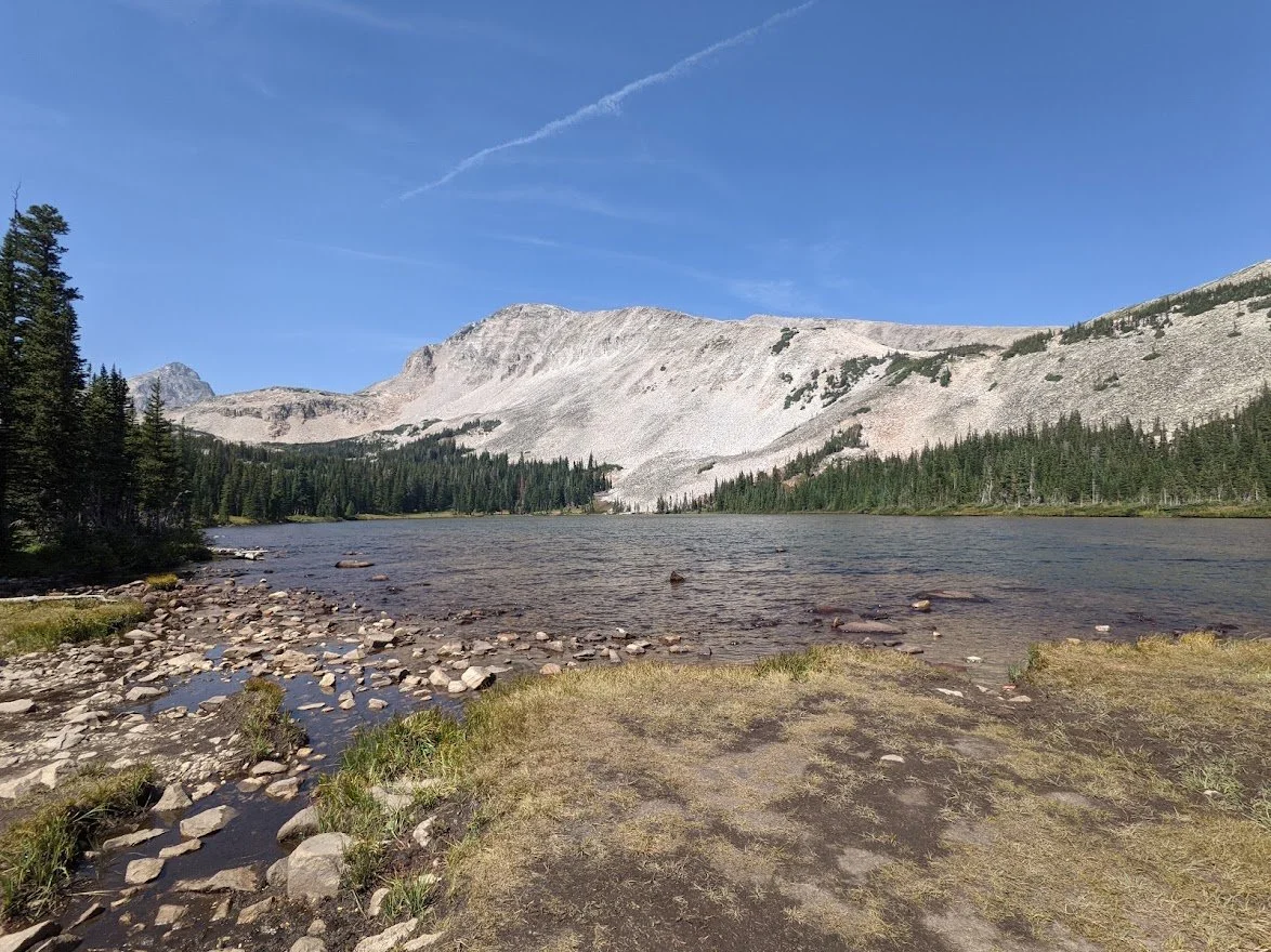 To get to Lake Mitchell you have to take a short side trail