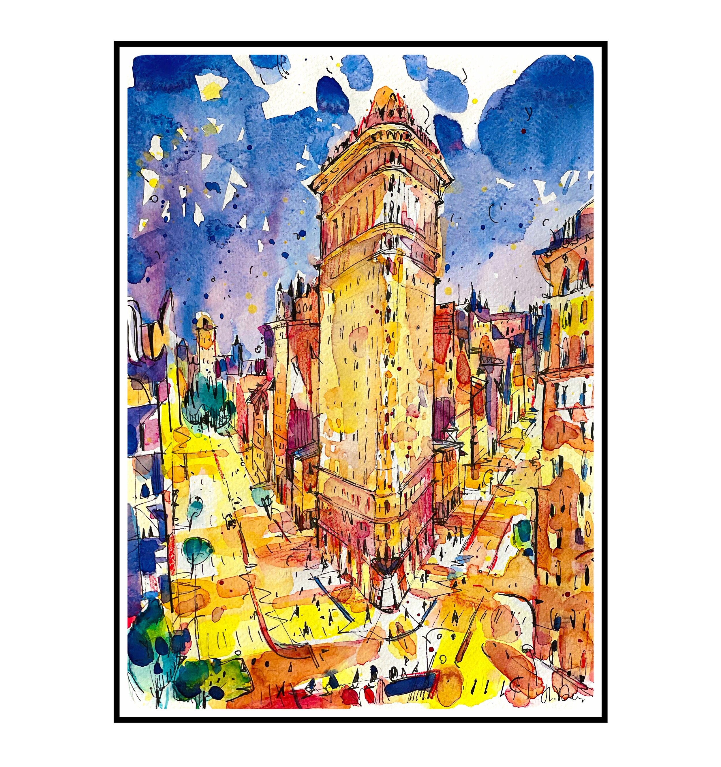 Helen Denisevich - City Ligths and Flatiron Building - 9x12.jpeg