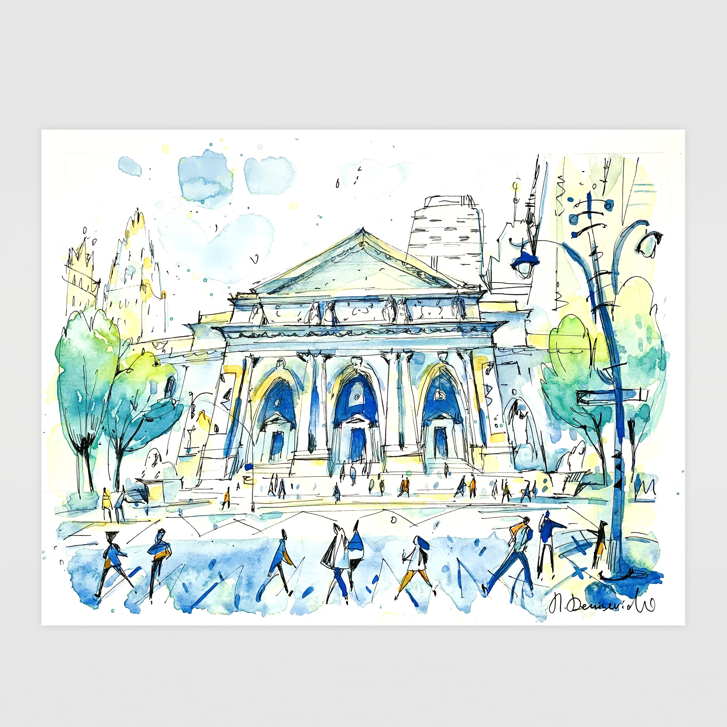 Spring at New York Public Library - 12x9.jpg