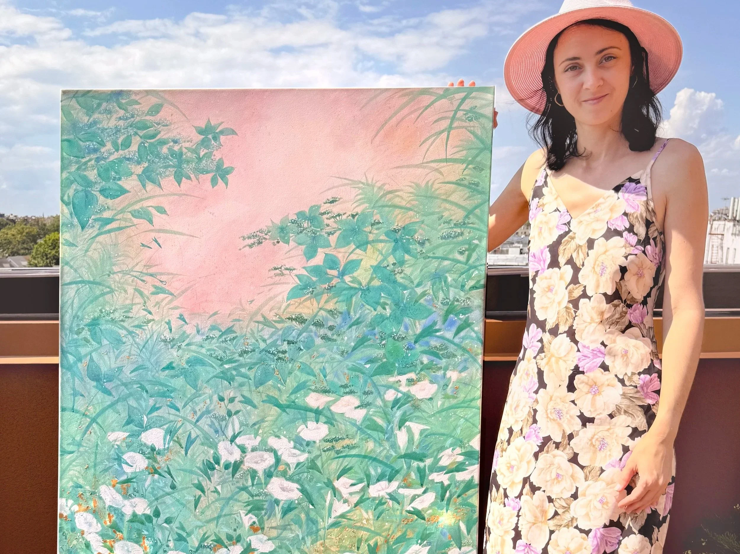 Wild Lilies: Watercolor Interior Commission for a Private Collector