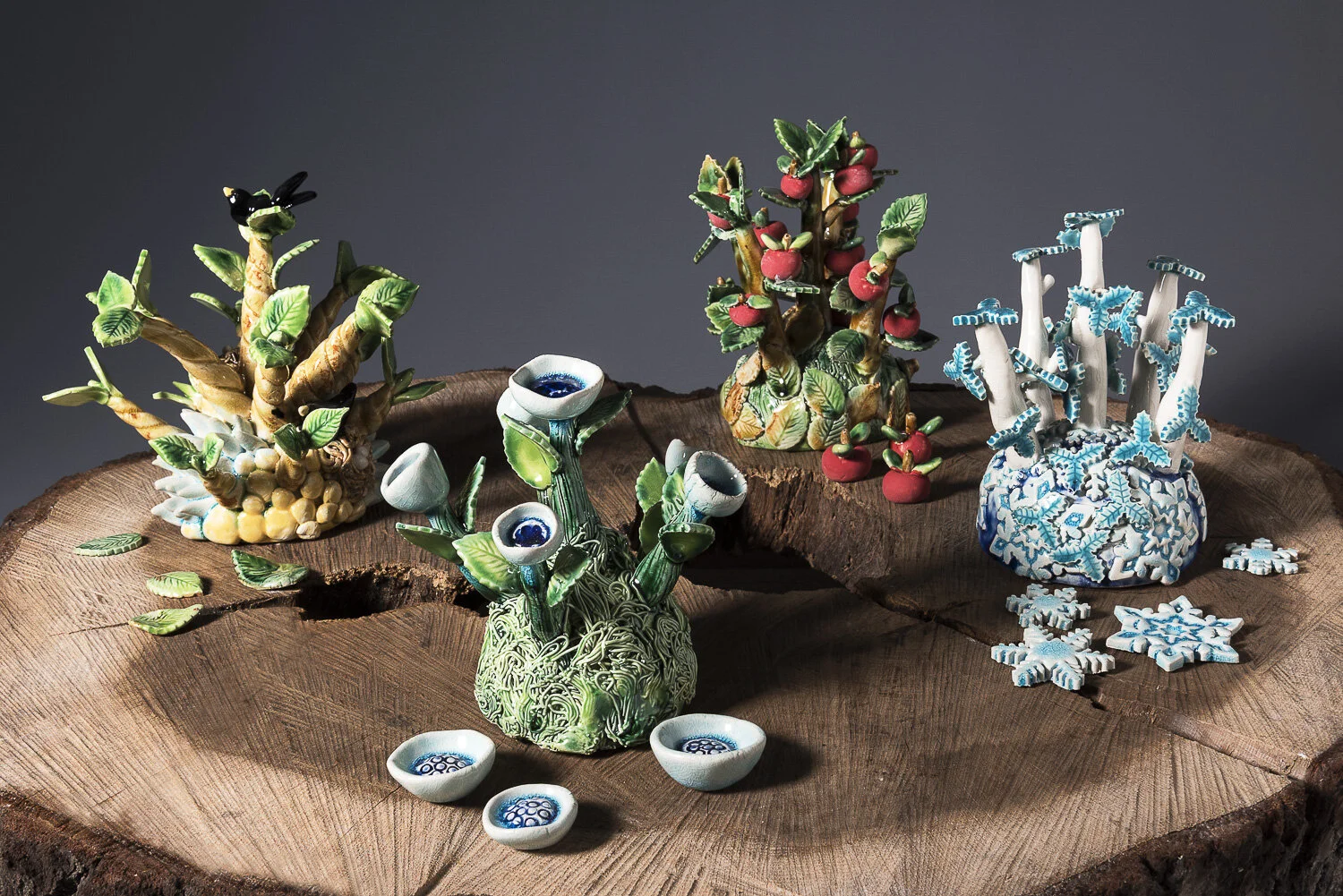 Ceramic four seasons by Mount Ida Pottery — Mount IDA Pottery