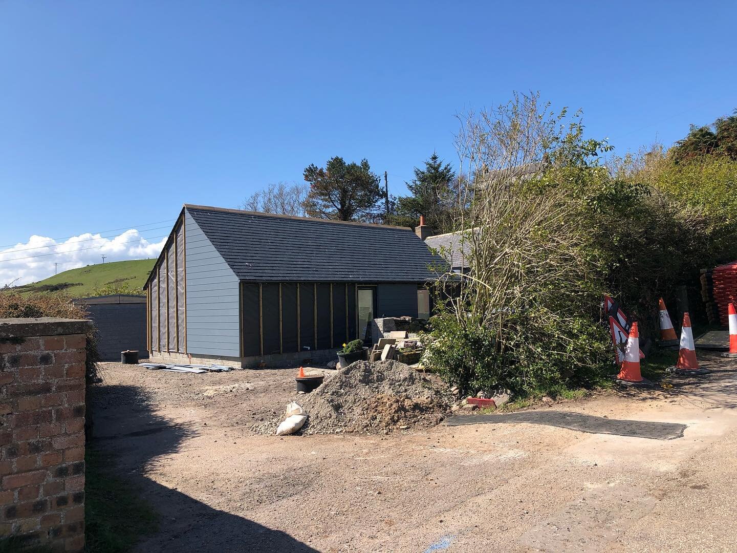 Another project under construction  in Stonehaven. Traditional cottage extended to create new kitchen/dining/living room and the original cottage reconfigured. The new section is designed as another cottage discretely linked to the old house with a n