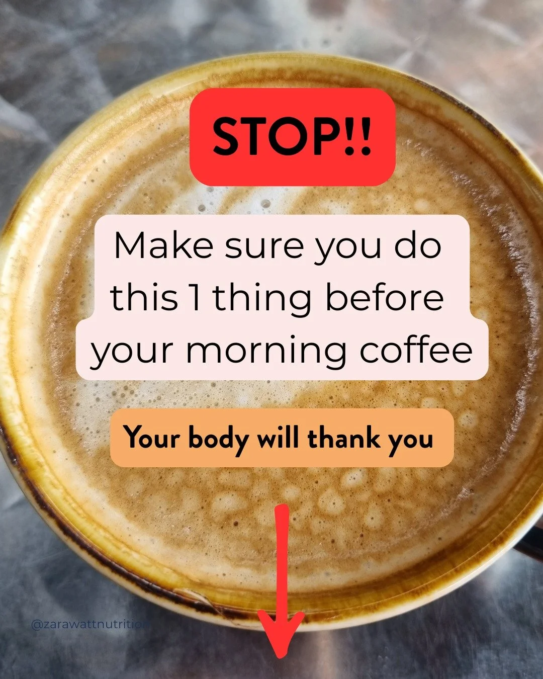 STOP!!!

Make sure you do this 1 thing before your morning coffee &hellip; have breakfast (specifically something with protein) &ndash; your body will thank you!

And here&rsquo;s why &hellip; having coffee before you eat (especially before protein) 