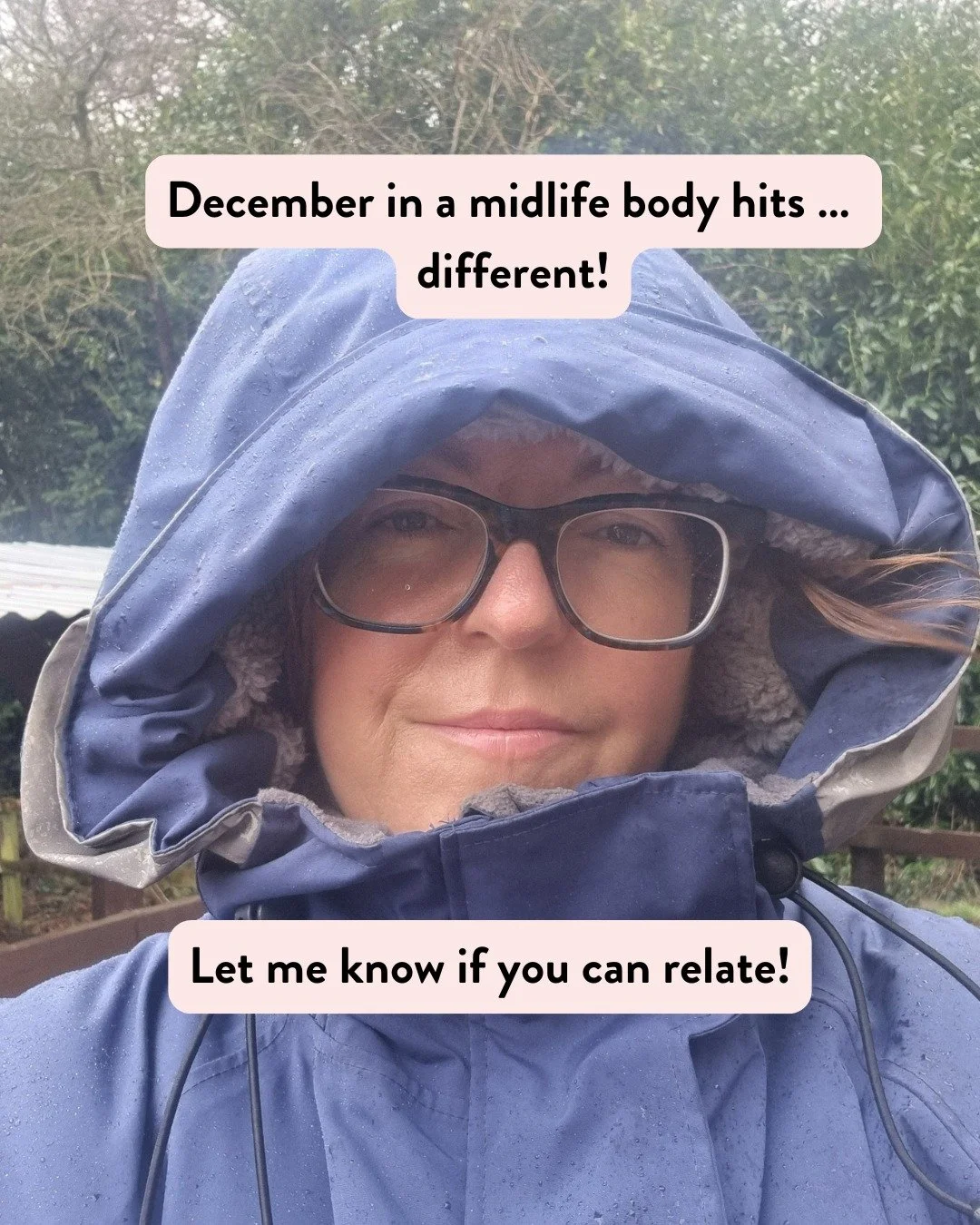 December in a midlife body hits &hellip; different!

Let me know if you can relate.

December is magical, yes.

But also &hellip; wildly overstimulating for a midlife nervous system.

Some days, I&rsquo;m:

- Hot, but somehow still cold
- Tired, but 