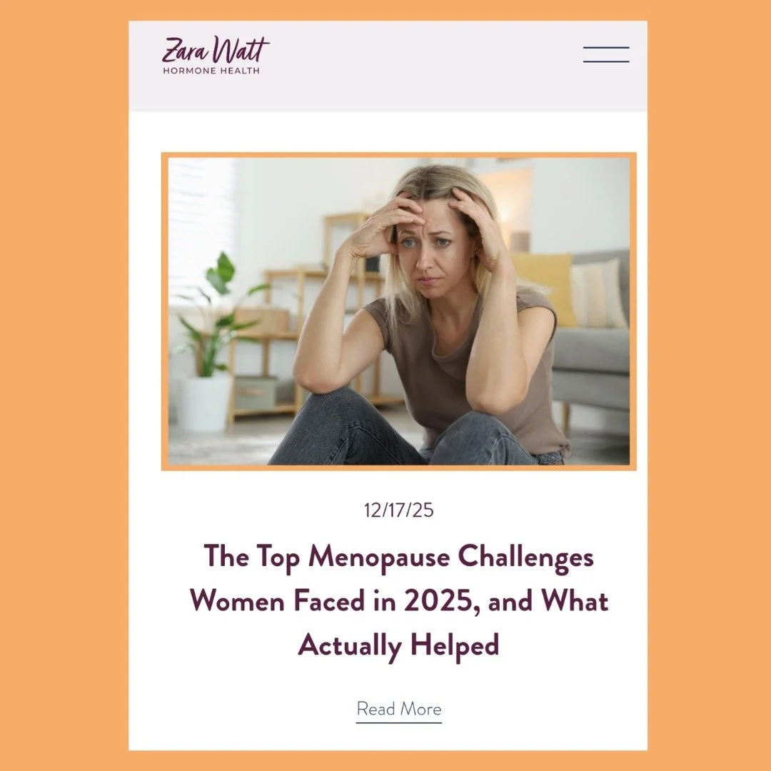 📢 New blog on my website

These were the biggest menopause challenges that women faced in 2025, PLUS the practical things that actually helped.

If you see yourself in this list, you&rsquo;re in good company.

To read the full blog post, head to www