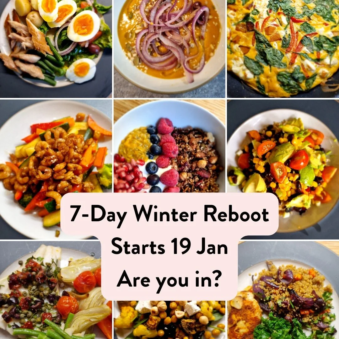 Happy New Year!!

I&rsquo;m kicking off 2026 with a bang, and my 6th 7-Day Reboot that starts in 2 weeks (all pics are from previous Reboots).

This small-group programme has been designed by a Nutritionist for women just like you.

Does this sound f