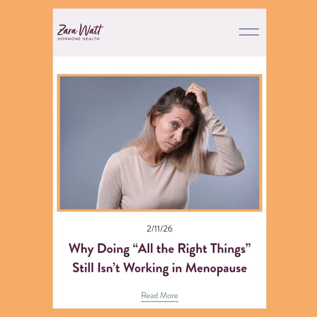 New blog post on my website 🎉

Eating well, exercising, cutting down on carbs, but still not feeling better? 

Discover why doing &ldquo;all the right things&rdquo; in menopause may not be working and what actually helps.

Head to my website: www.za