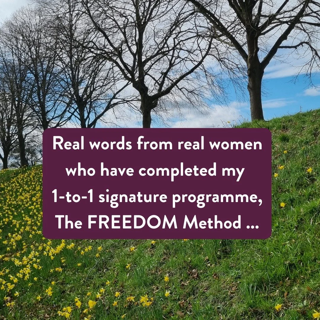 I devised my signature 1-to-1 programme, The FREEDOM Method, with real women in mind.

Real, midlife women &hellip;

💫 Who want to be able to sleep at night and then function the next day, without feeling like they&rsquo;re wading through treacle.
?