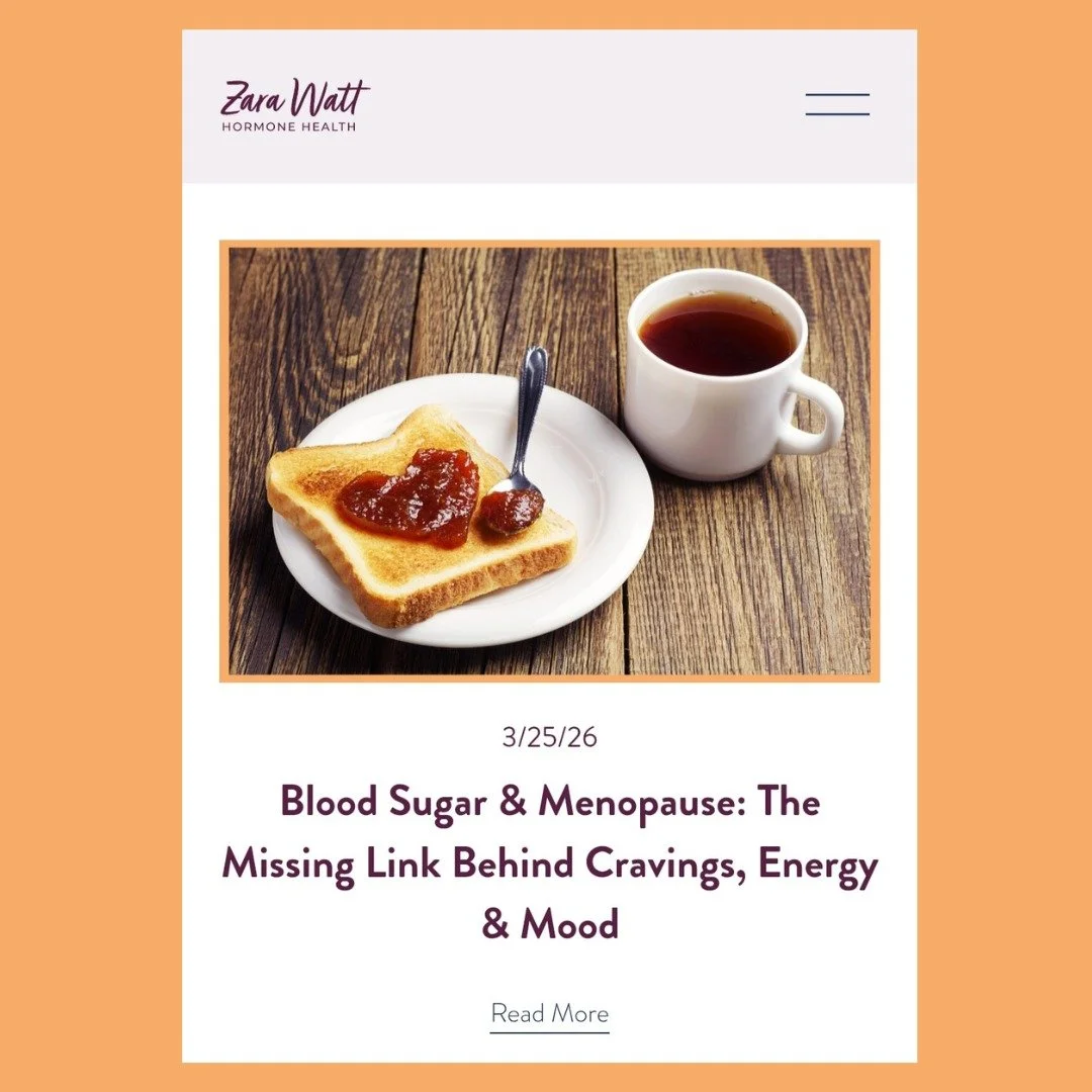 New blog post on my website!! 🎉

&ldquo;Blood Sugar &amp; Menopause: The Missing Link Behind Cravings, Energy &amp; Mood&rdquo;

Did you know that oestrogen plays a role in how your body responds to insulin (the hormone that regulates blood sugar)?
