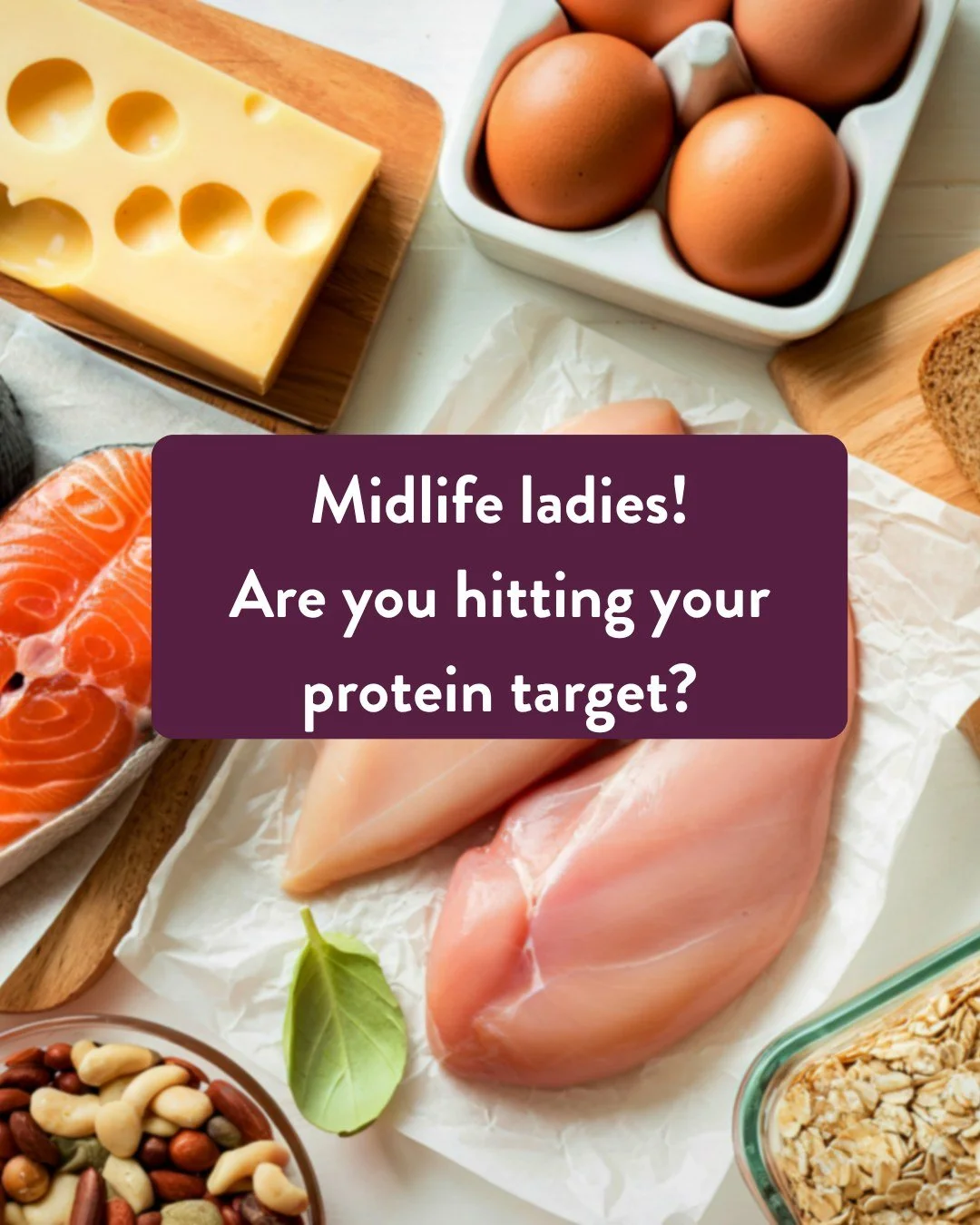 Midlife ladies - Are you hitting your protein target?

Protein is essential for every cell in your body
AND your body needs it to function properly!

Protein will help you:
❤ Build muscle
❤ Keep you fuller for longer
❤ Slow down the digestion of othe