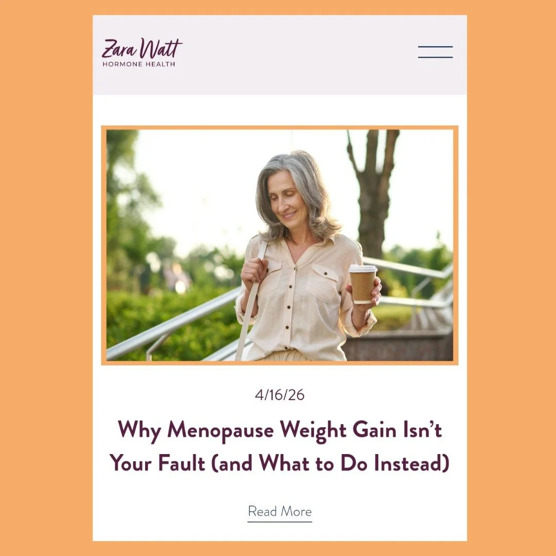 New blog on my website: &ldquo;Why Menopause Weight Gain Isn&rsquo;t Your Fault (and What to Do Instead)&rdquo;

If you feel like your body has suddenly started working against you during menopause, you&rsquo;re not imagining it.

Maybe you&rsquo;re 