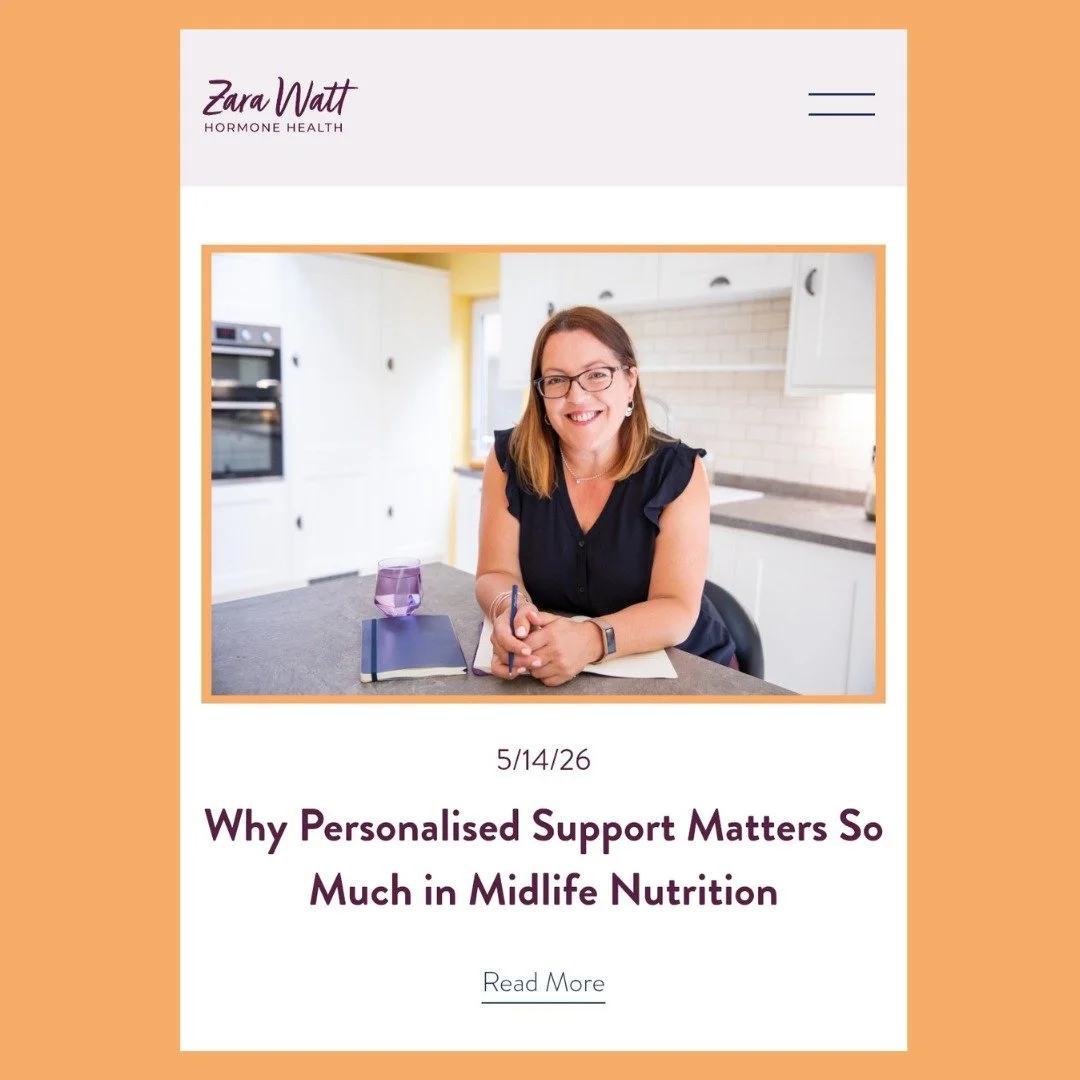 New blog post on my website!!

Why Personalised Support Matters So Much in Midlife Nutrition

If you&rsquo;ve ever tried to follow a generic diet plan in your 40s or 50s and found yourself thinking: &ldquo;Why isn&rsquo;t this working for me?&rdquo;,