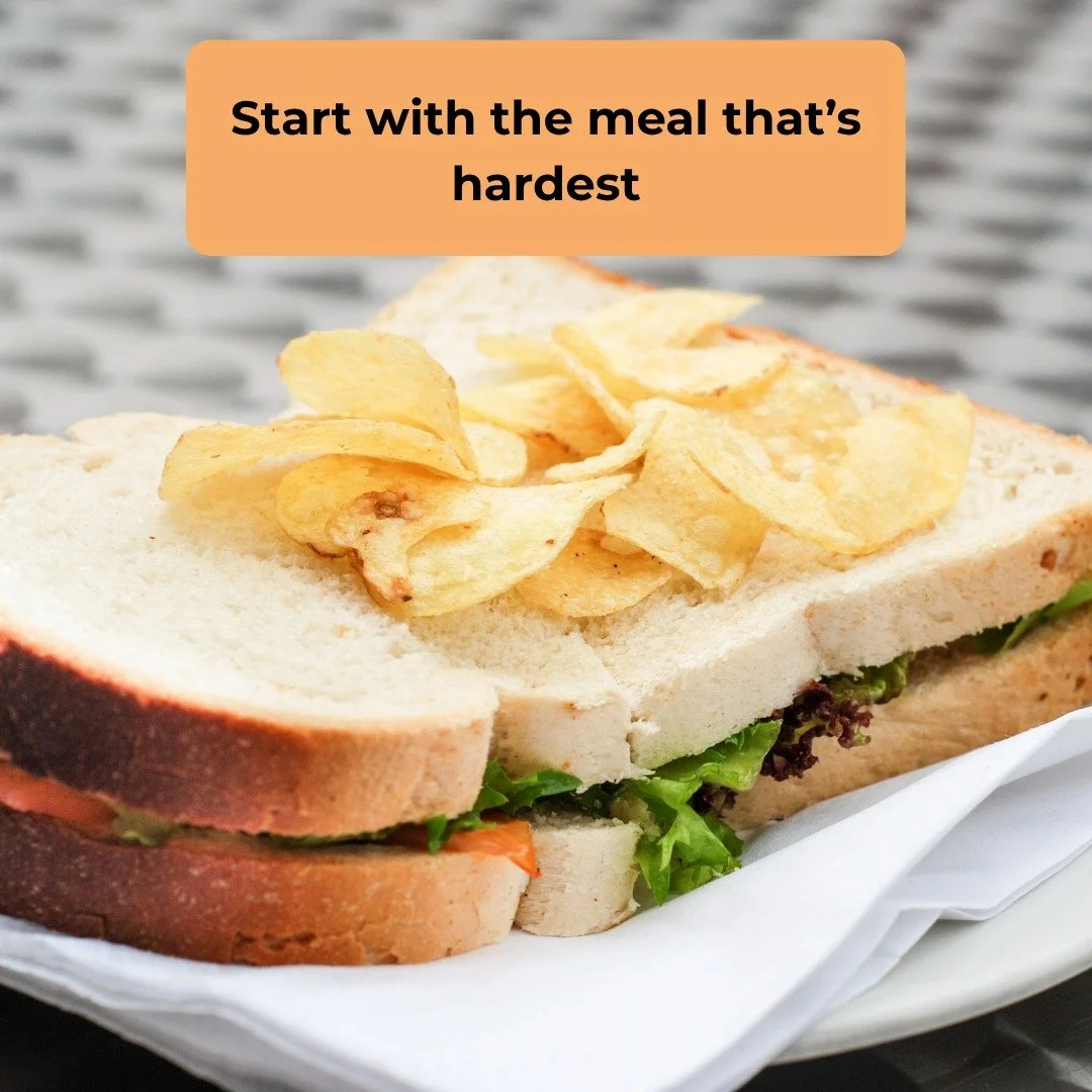 I know that it can feel really overwhelming to make changes to how you eat.

And it can seem like another job that you just haven&rsquo;t got time for.

If this sounds familiar &ndash; then give this a go.

Choose ONE meal that regularly feels diffic