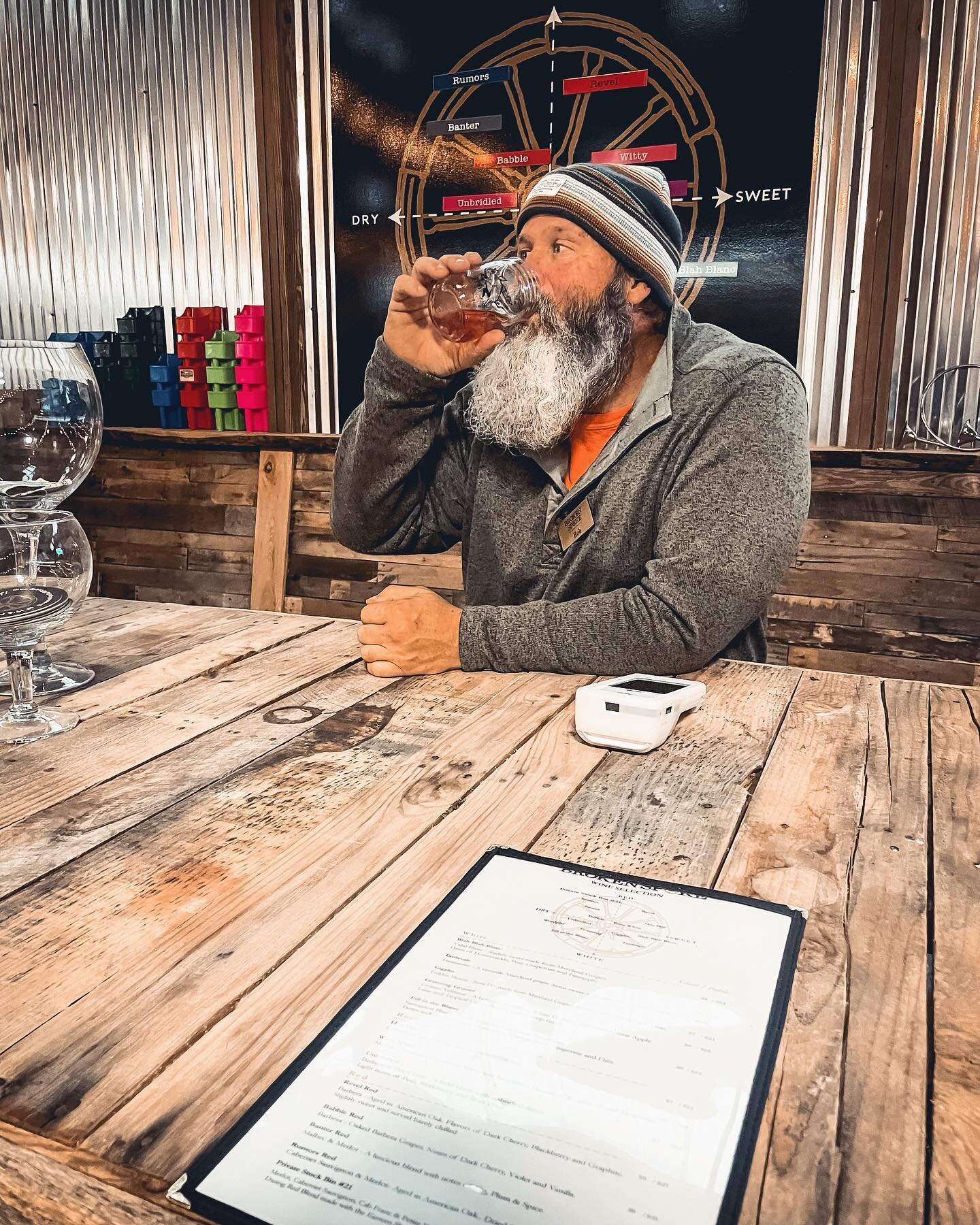 Santa?? Is that you??
🎄🎅🏻
Co-owner, wine-maker, Santa-to-be, and Cider aficionado, Rob Hall sampling his product before the doors opened for our 2022 Holiday Sip &amp; Shop 🎅🏻