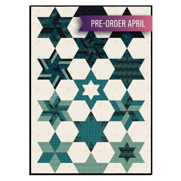 PRE-ORDER The Falling Stars Quilt kitted with Fire Glow