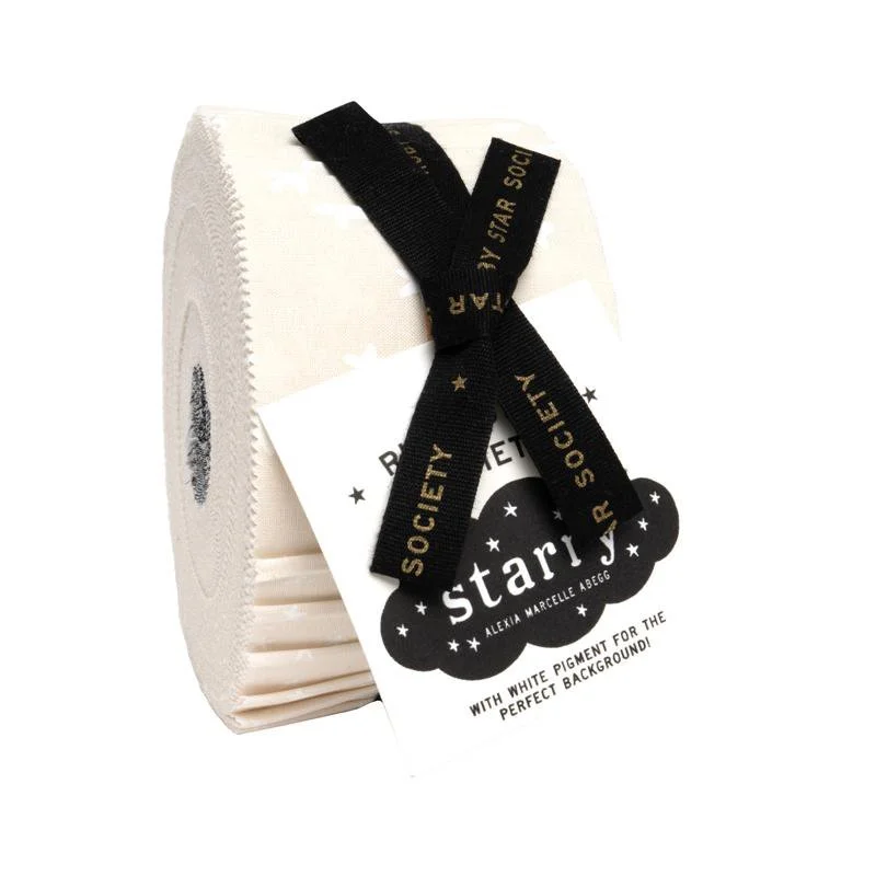 White on Natural Starry Jelly Roll