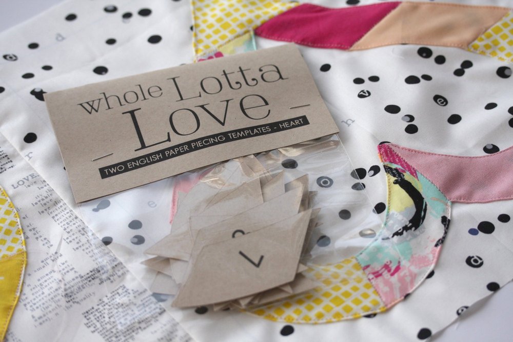 English Paper Piecing Template for the Whole Lotta Love Quilt — Brown Bird  Designs Marketplace
