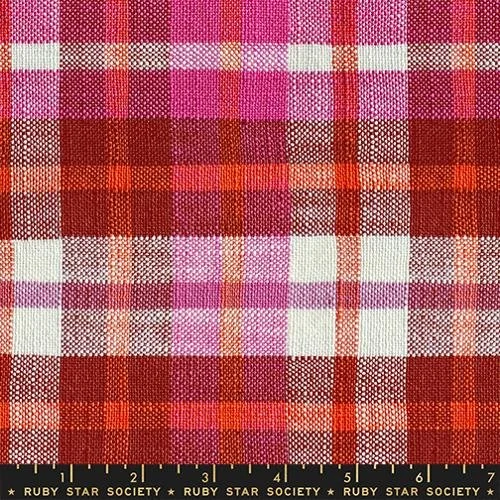 Warp Weft - Plaid - Pink - 1/4 Yard