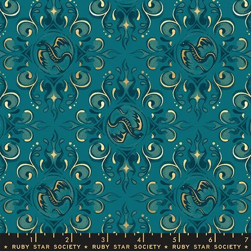 Fireglow Dragon Paisley- 1/4 Yard