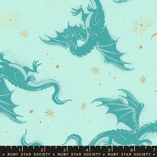 Fireglow Dragns in Flight - 1/4 Yard