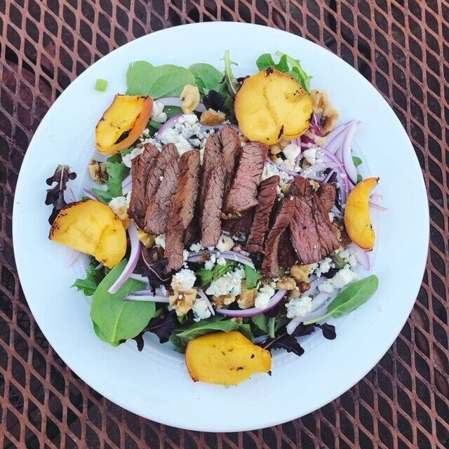 Steak and Peach Salad