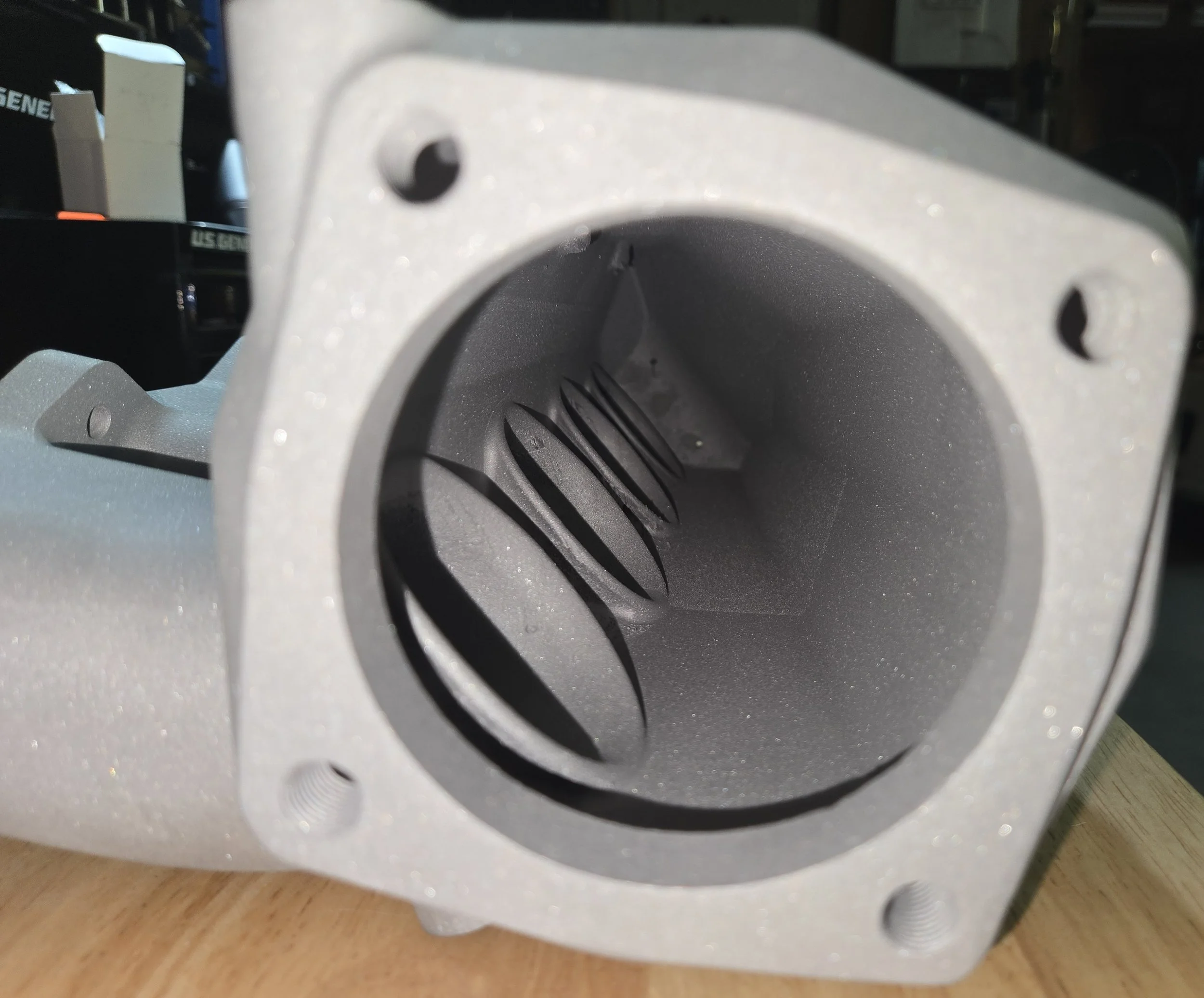 3d printed aluminum intake manifold. (runners) 