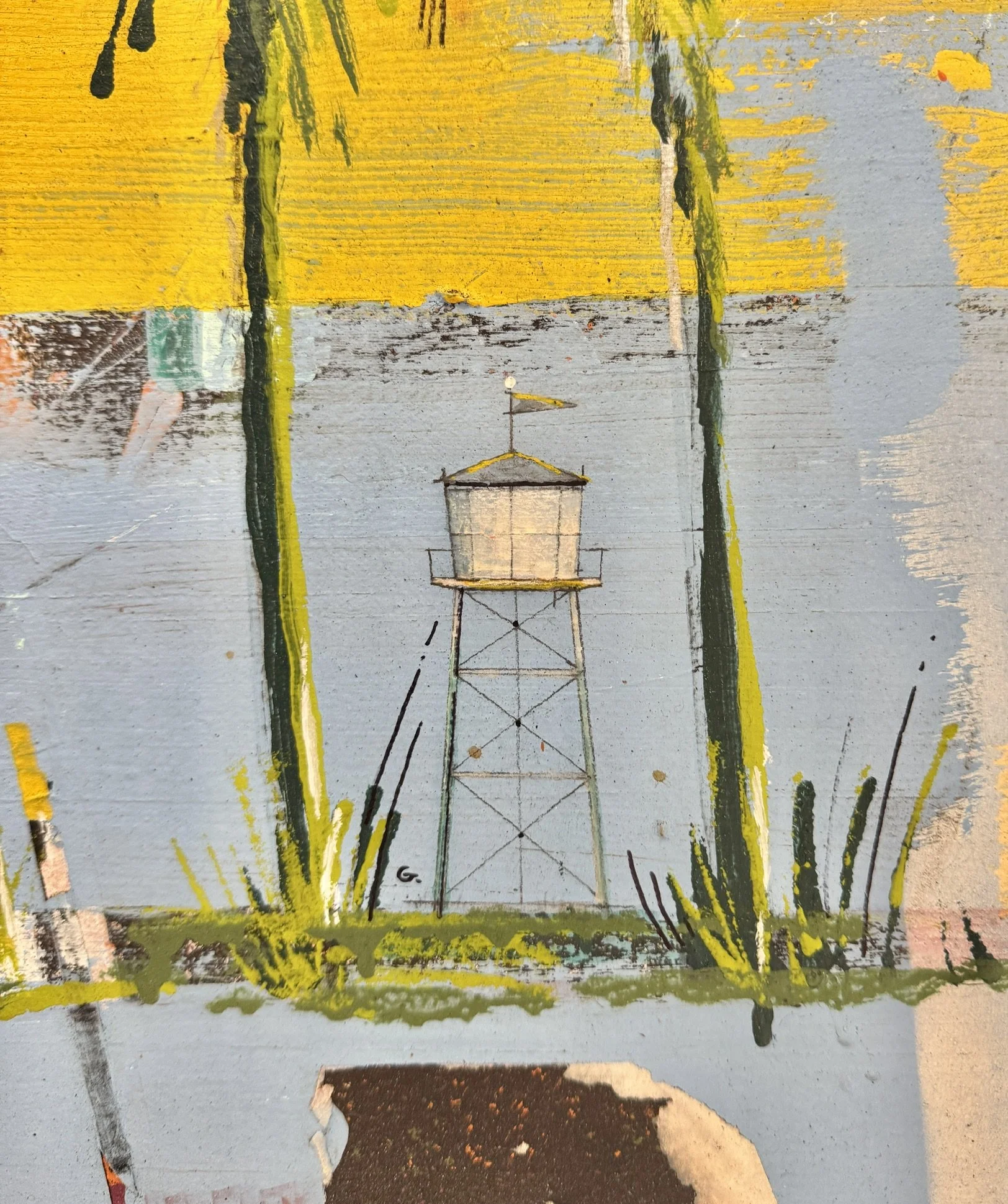 SOLD!  Scenario from "Tempus Fugit" painting, Mixed media and acrylic on canvas