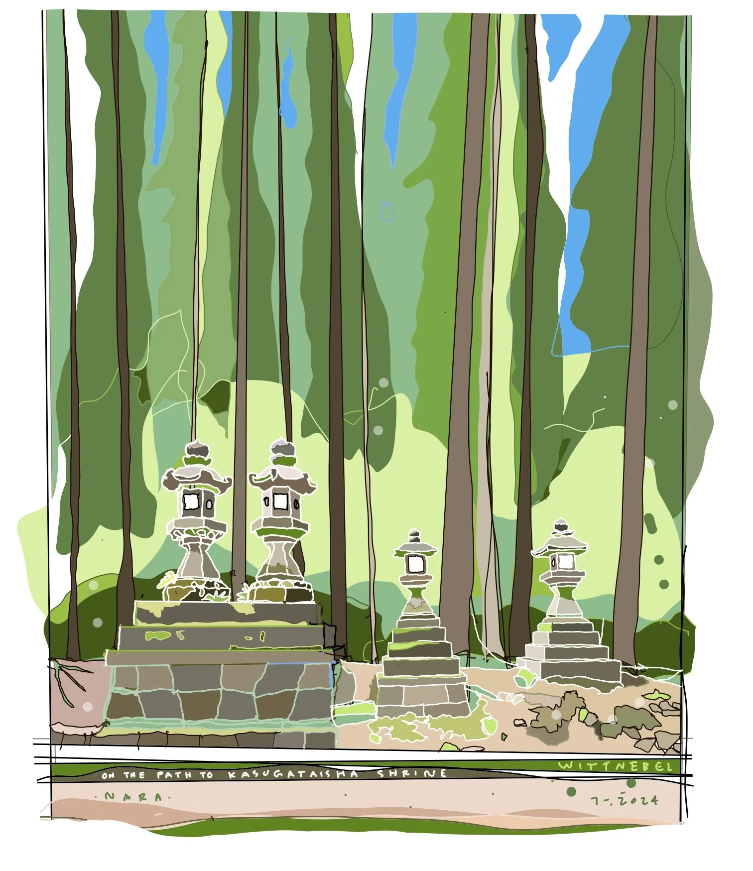 On the path to Kasugataisha shrine